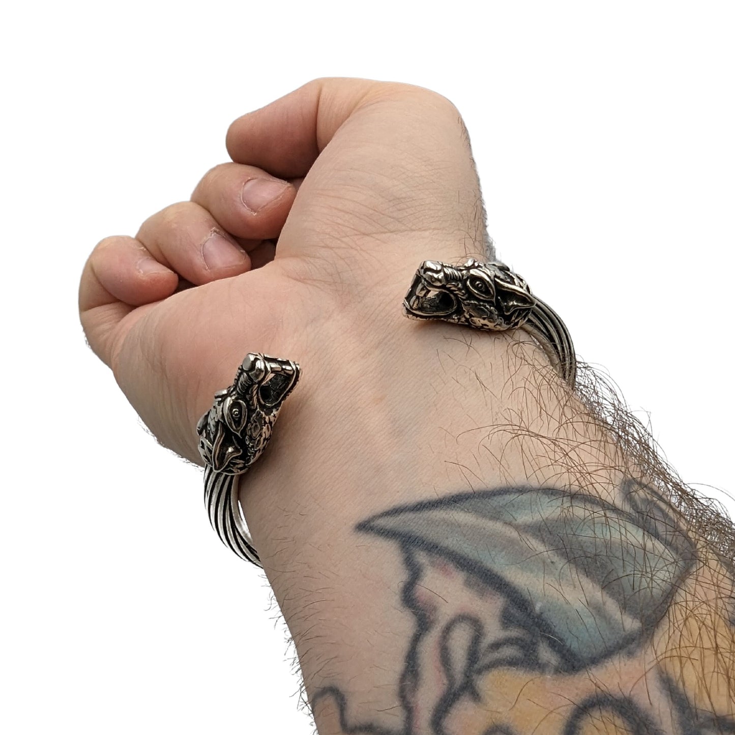 Bague de bras de loup Bracelet viking en bronze