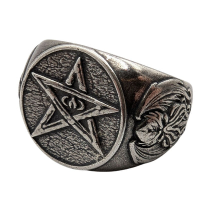 Elder sign symbol ring