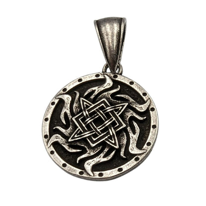 Svarog symbol bronze pendant   