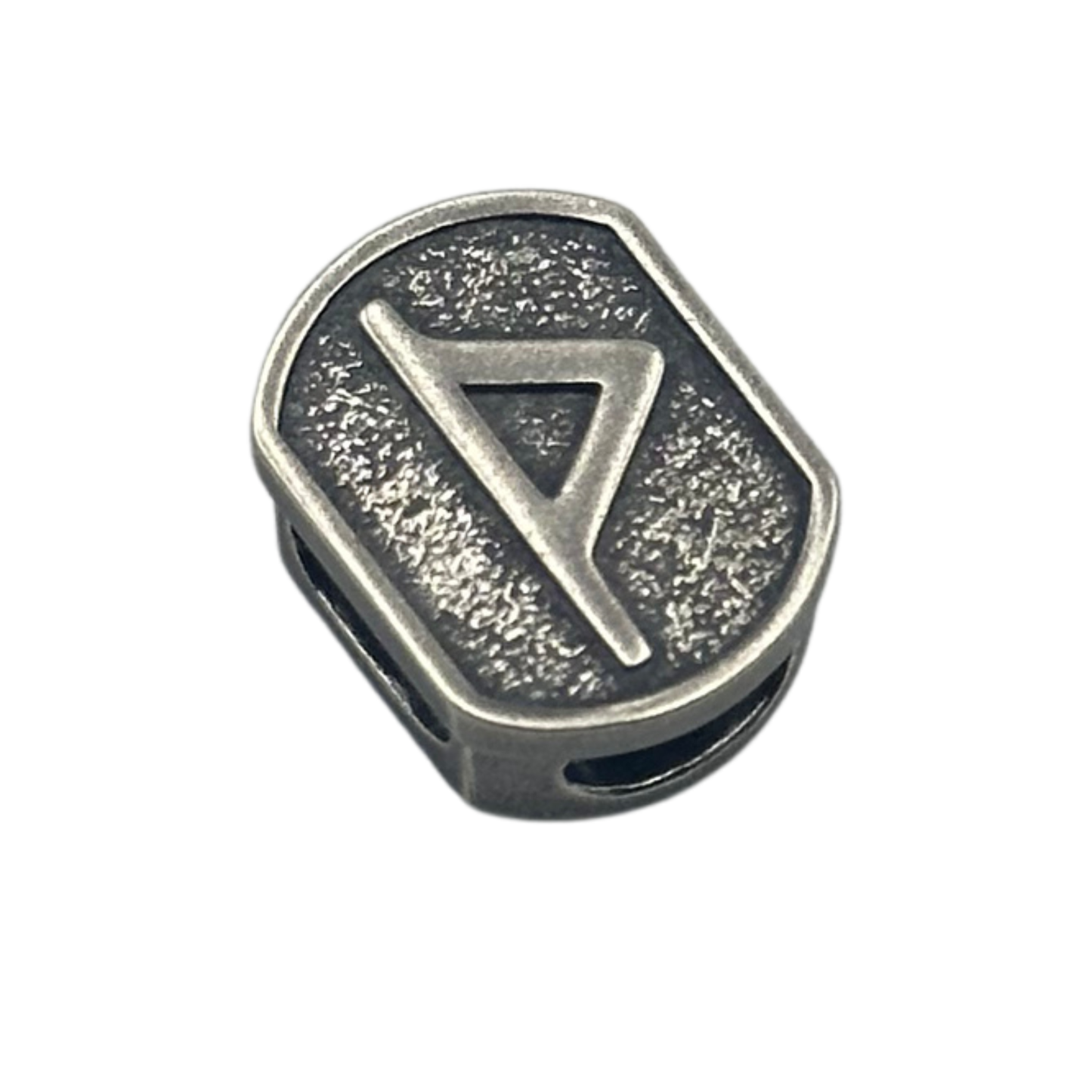 Thurisaz Rune Bead for Paracord and Knife Lanyards Silver plating