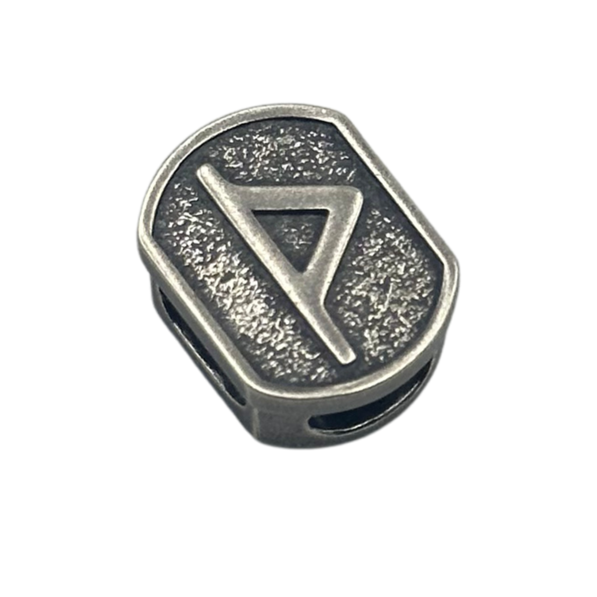 Thurisaz Rune Bead for Paracord and Knife Lanyards Silver plating