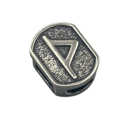Thurisaz Rune Bead for Paracord and Knife Lanyards Silver plating