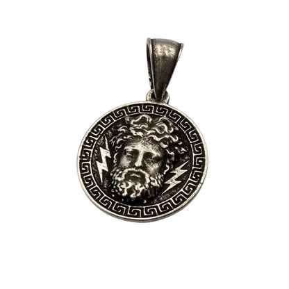 Zeus bronze pendant Silver plating Only pendant 