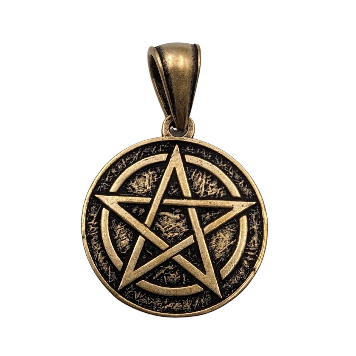 Pentagram bronze pendant Bronze Only pendant 