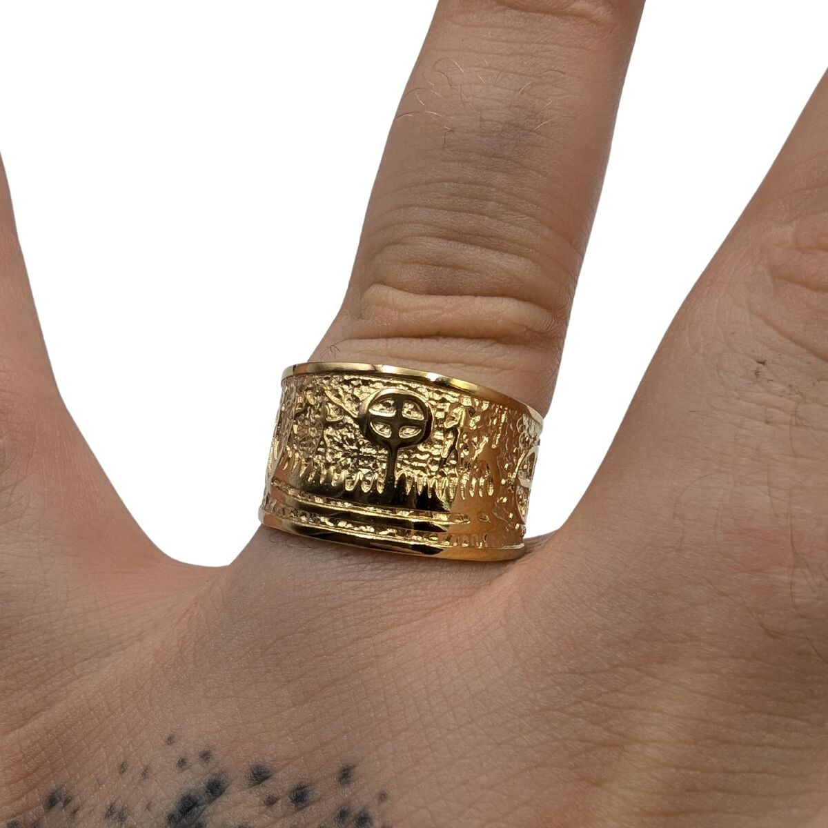 Norse Petroglyph ring from bronze