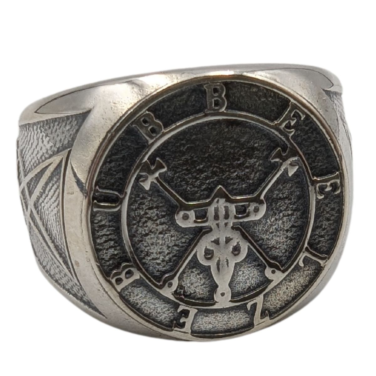 Beelzebub demon sigil ring from silver