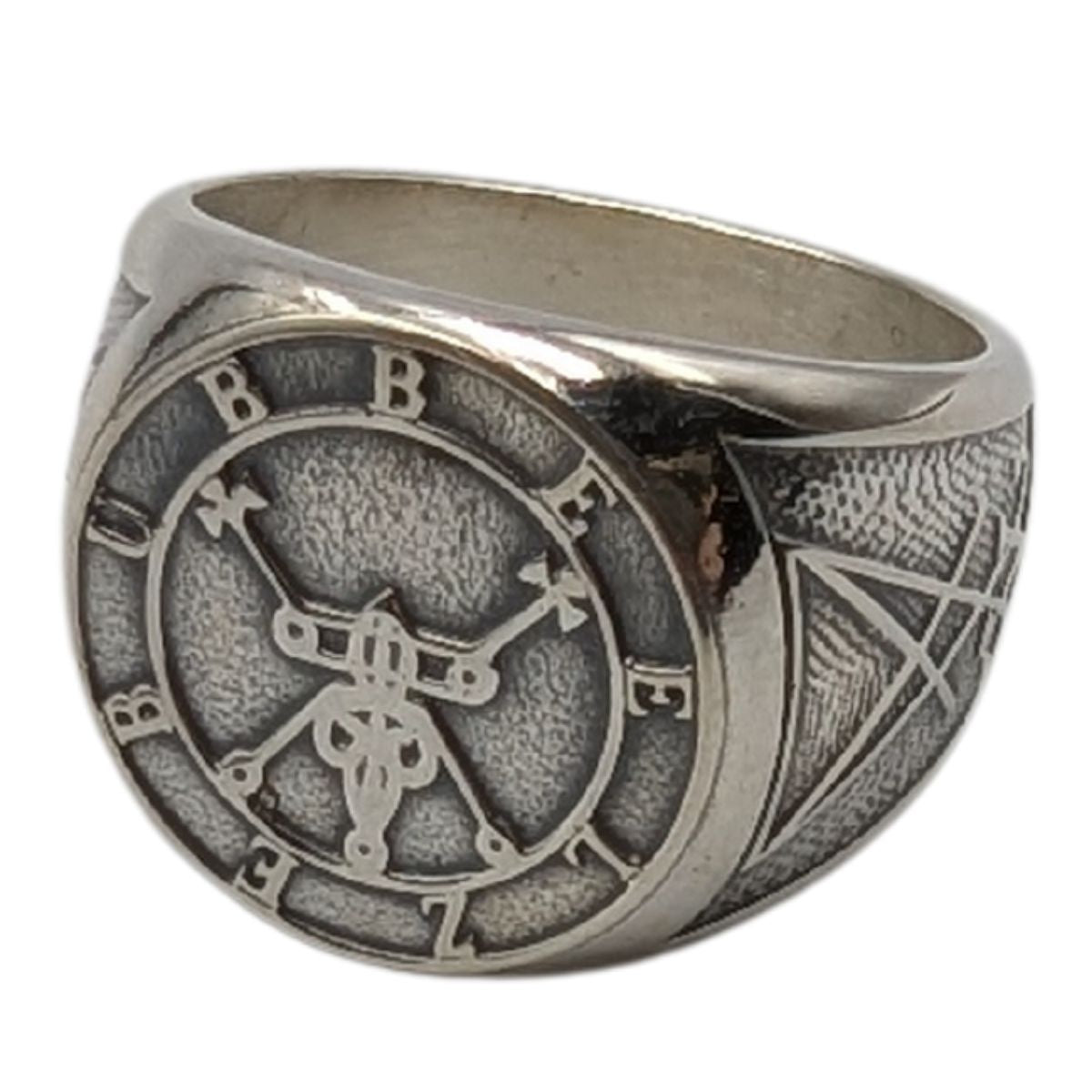 Beelzebub demon sigil ring from silver