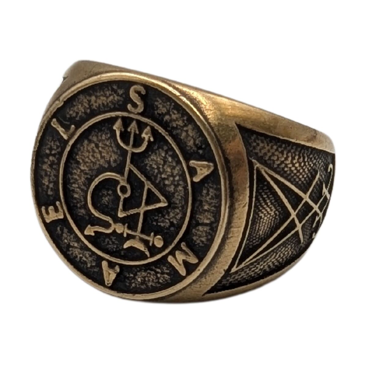 Samael sigil ring 6 US Bronze with patina