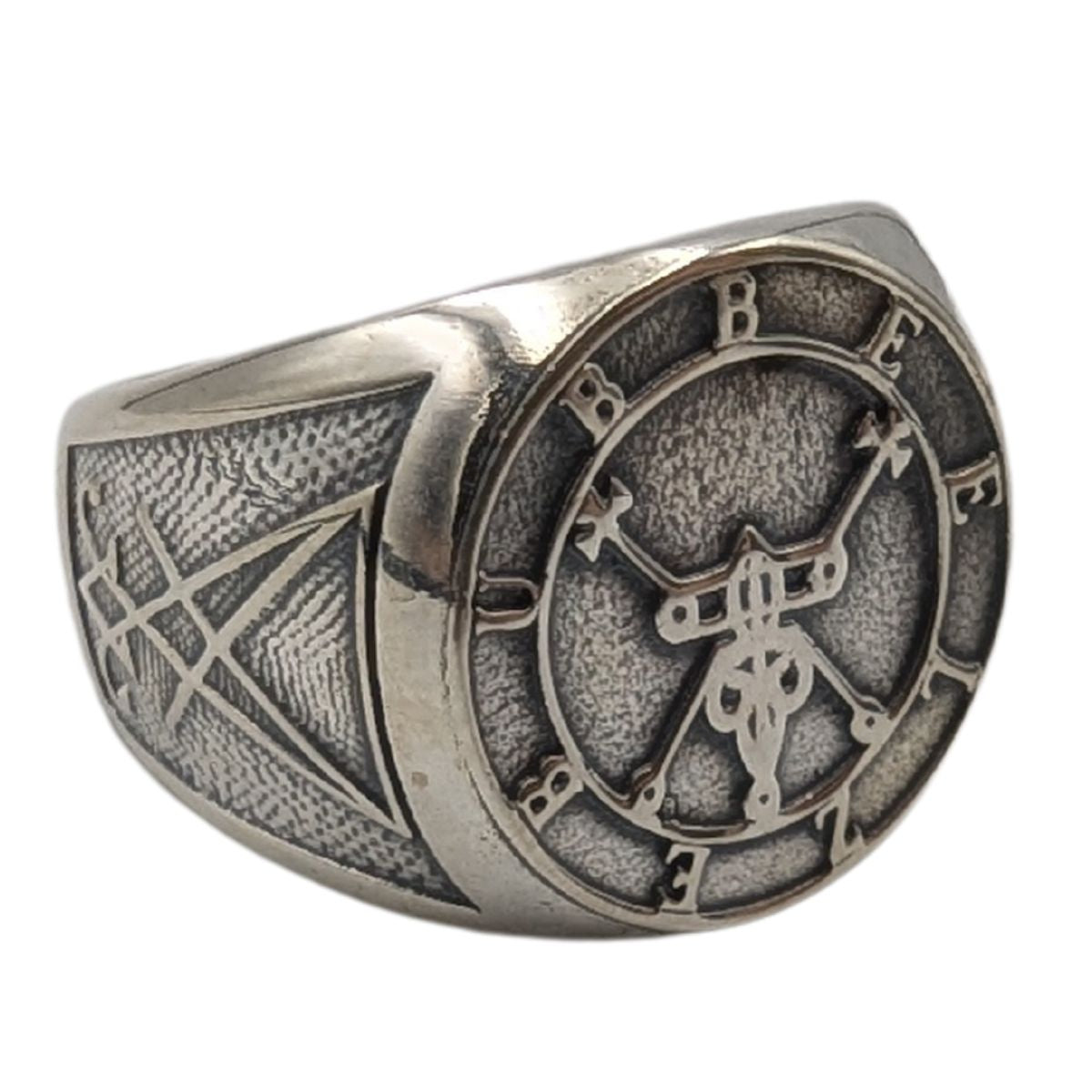 Beelzebub demon sigil ring from silver