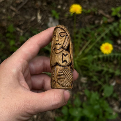 Frigg Wooden Figurine