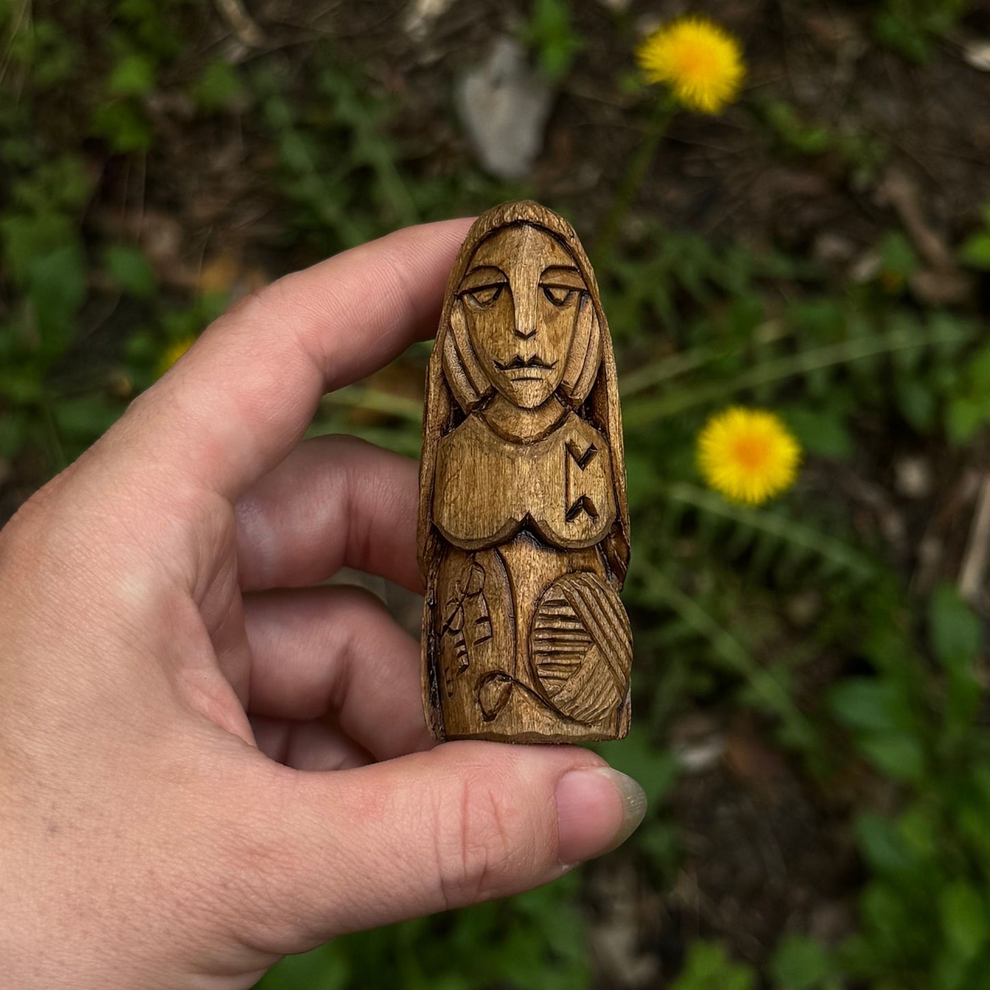 Frigg Wooden Figurine