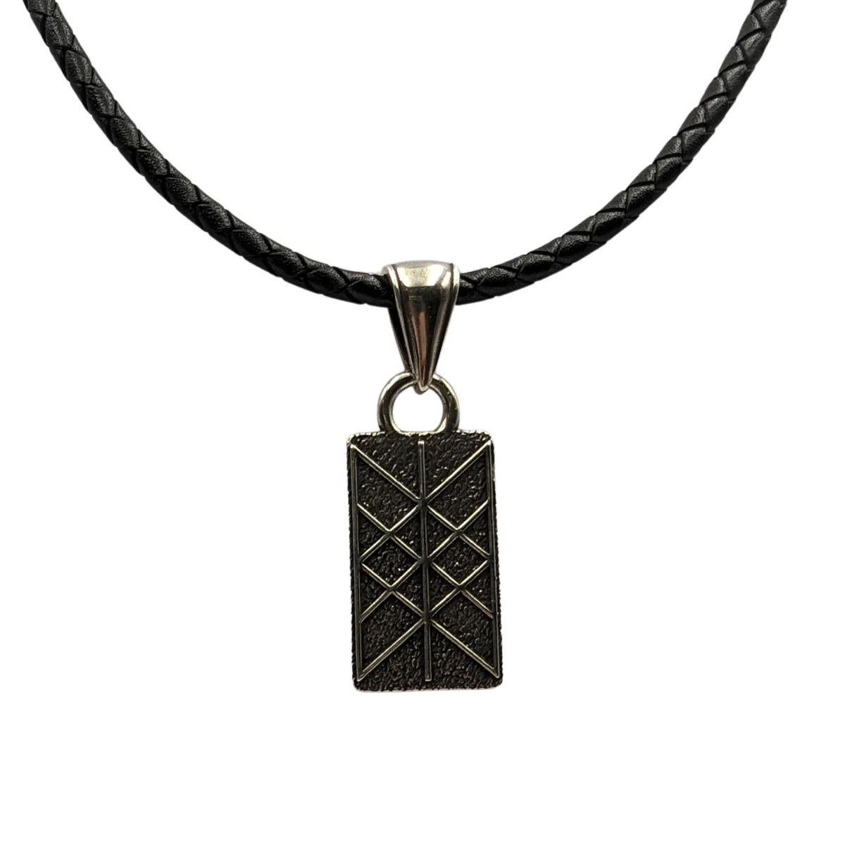 Web of Wyrd silver pendant