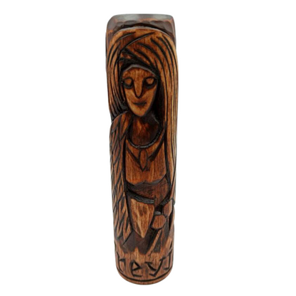 Freya goddesse wood carved statue