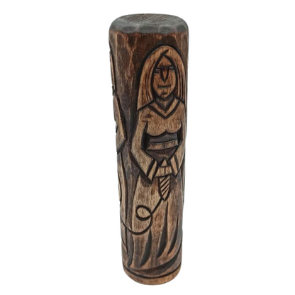 The Norns wooden statue
