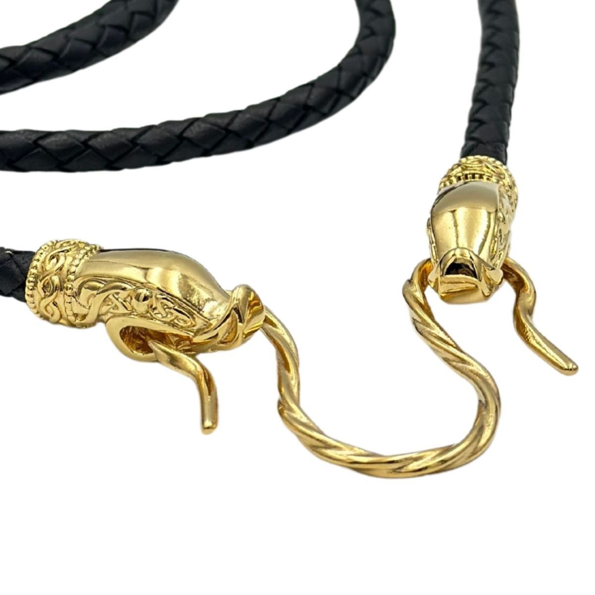 Norse Dragon leather necklace