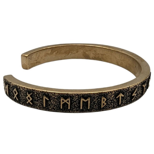 Norse Runes bracelet Bronze with patina