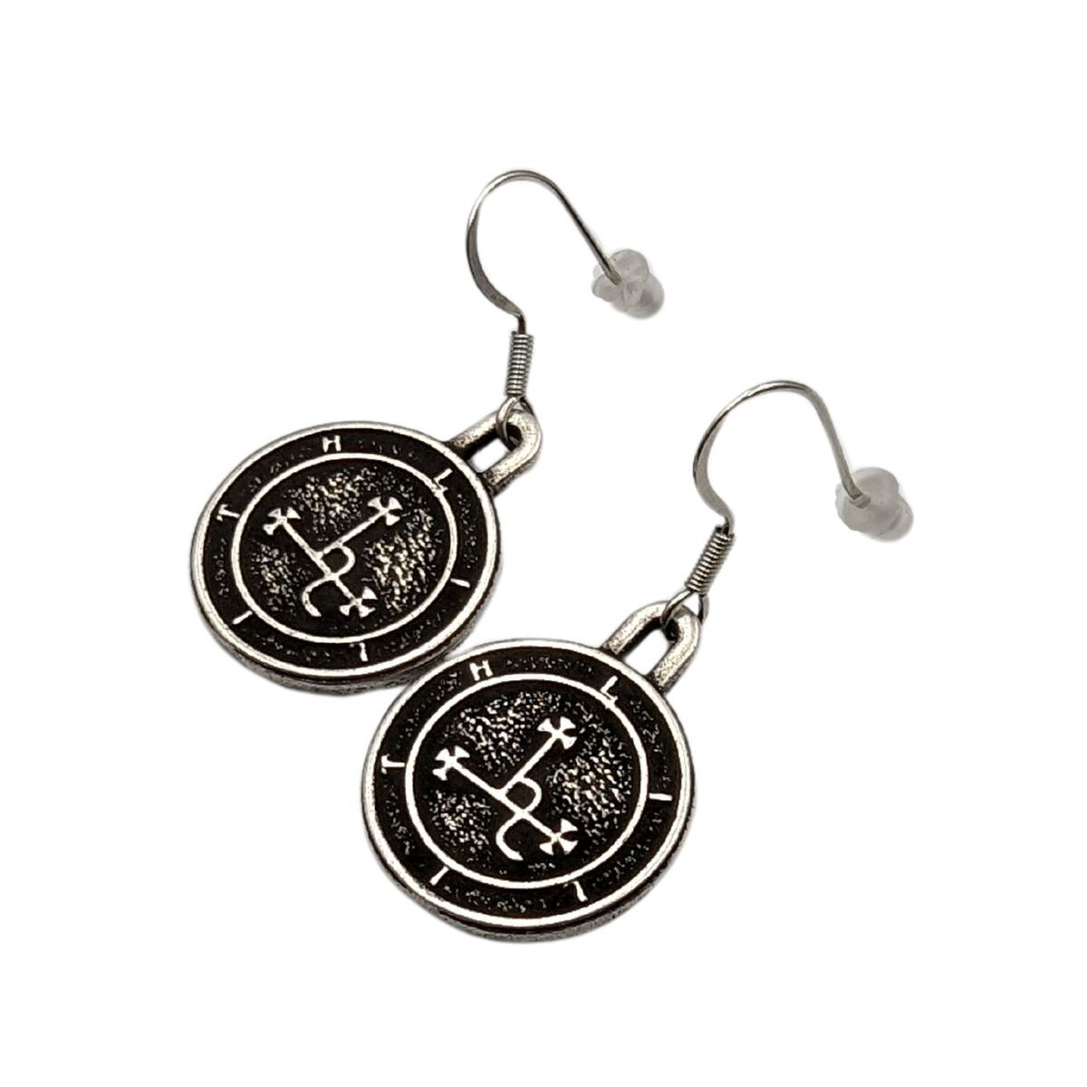 Lilith sigil bronze earrings   