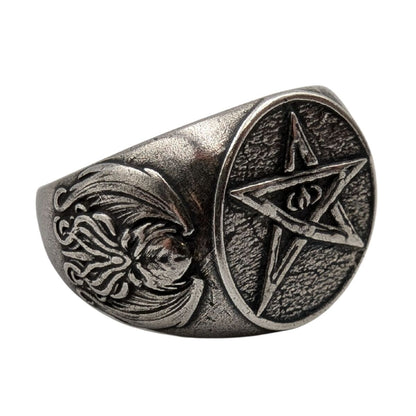 Elder sign symbol ring