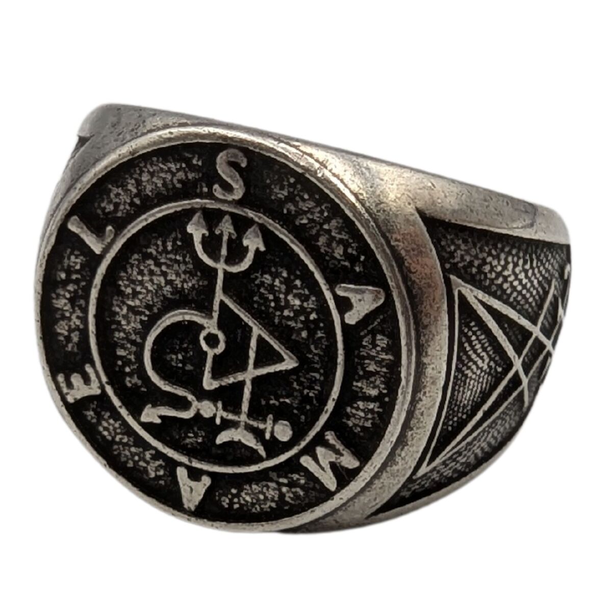 Samael sigil ring 6 US Silver plating