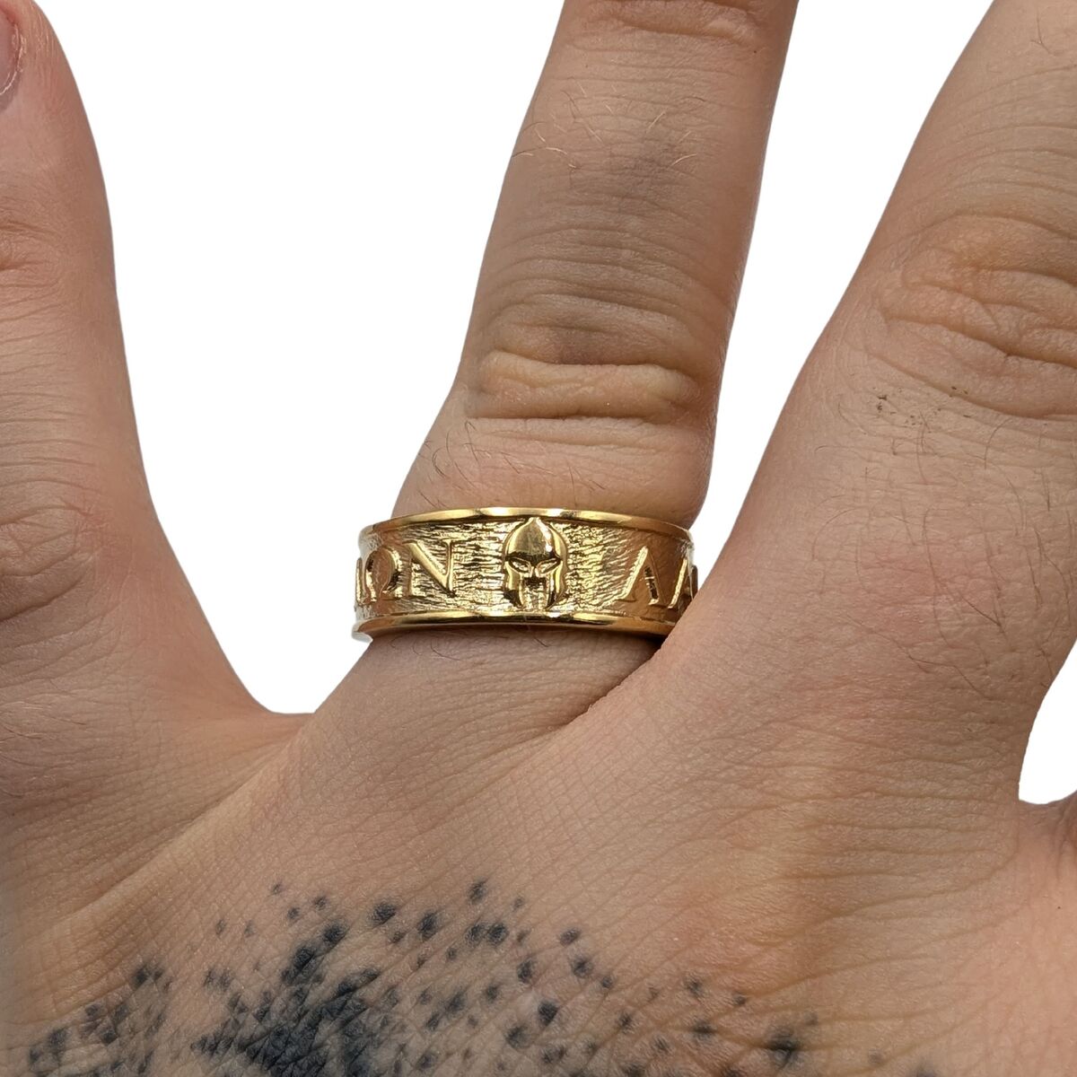 Molon Labe bronze ring