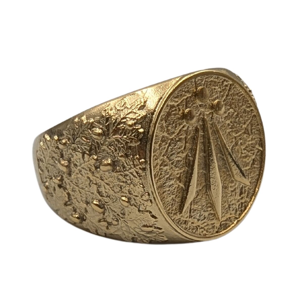 Awen signet bronze ring