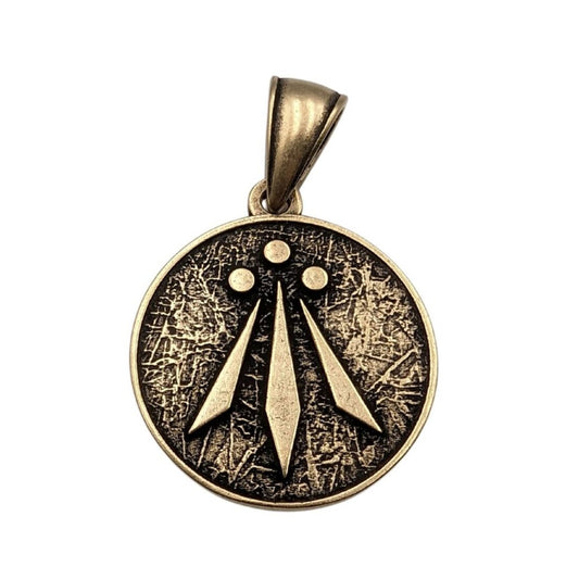 Awen symbol bronze pendant Bronze  