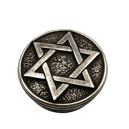 Star of David paracord bead Silver plated  