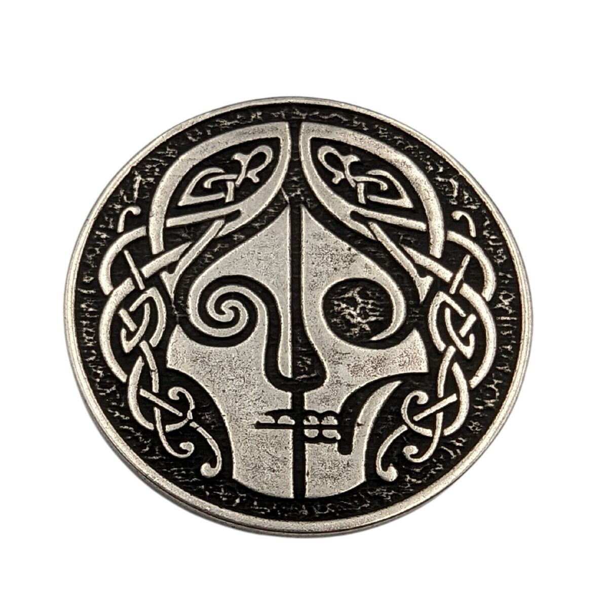 Hel goddess bronze coin Silver plated  