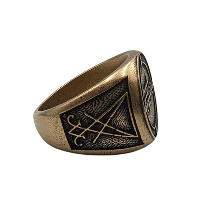 Bune sigil ring from bronze   
