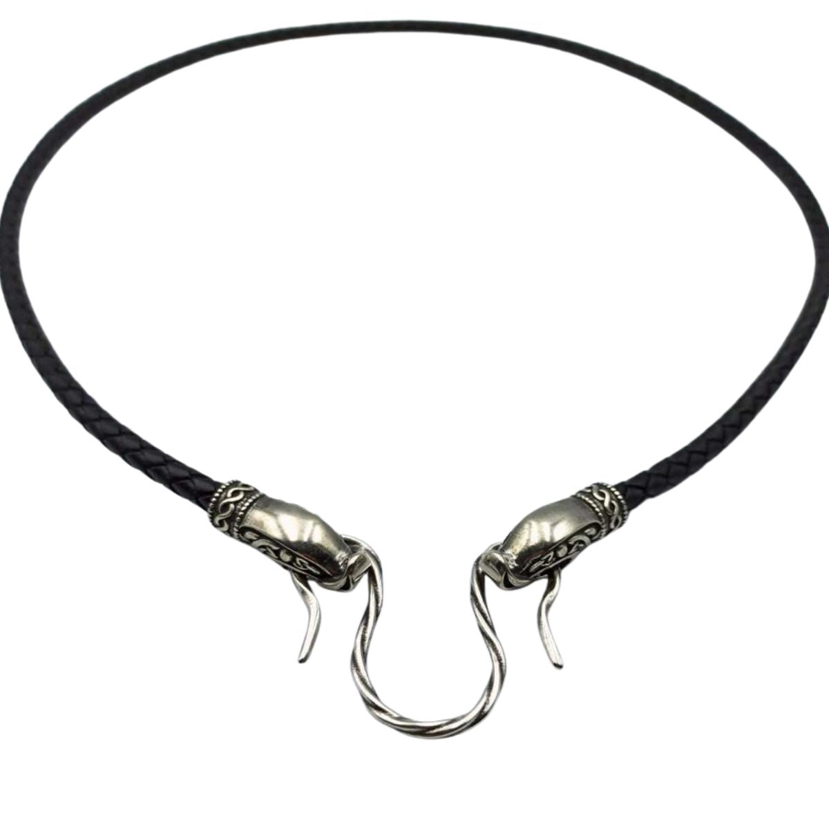 Norse Dragon leather necklace
