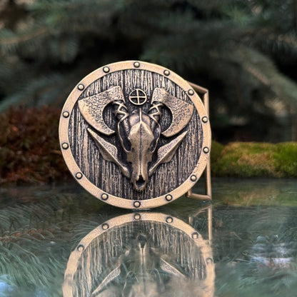 Wolf Skull Viking belt buckle