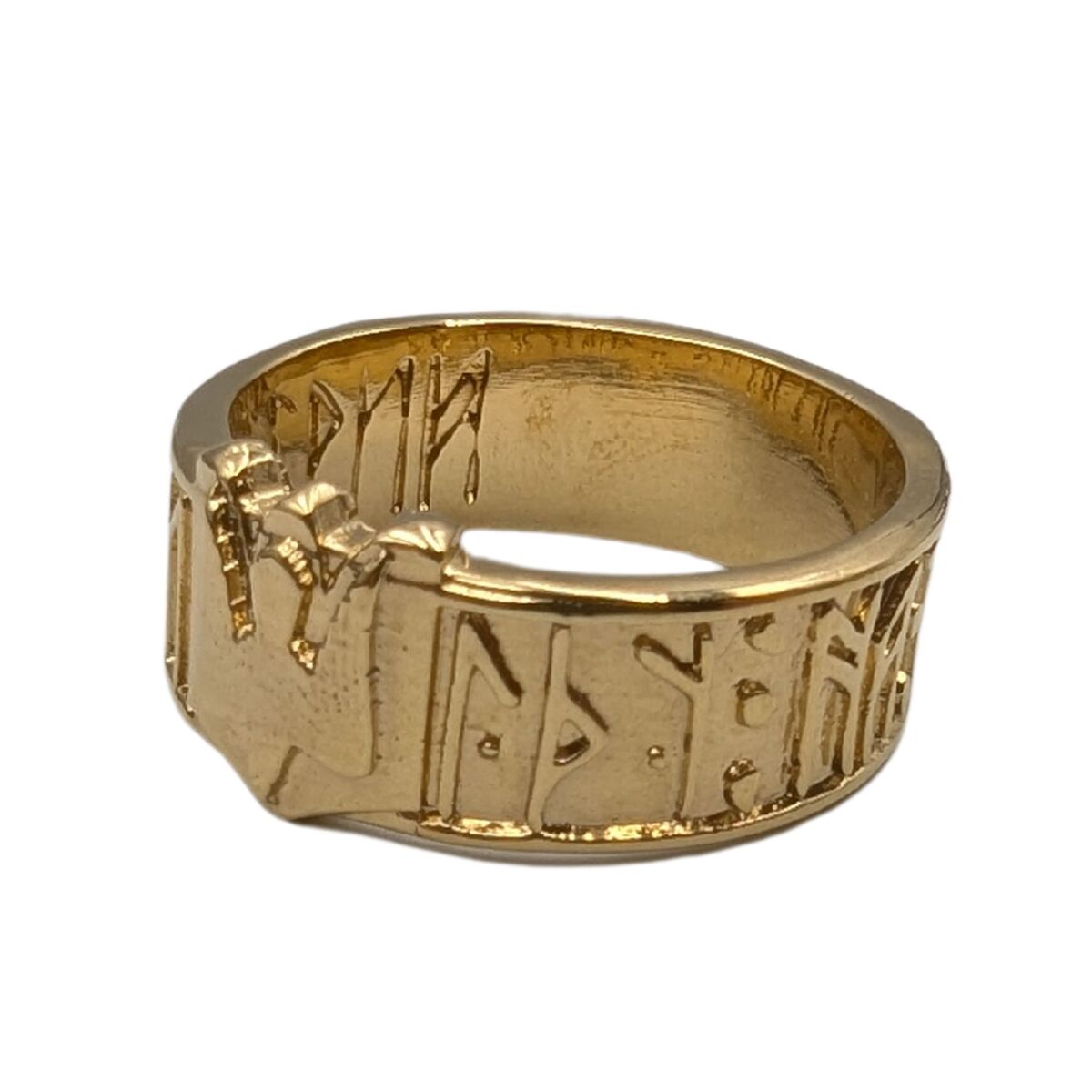 Slavic ethnic mens bronze ring “іду на Ви”