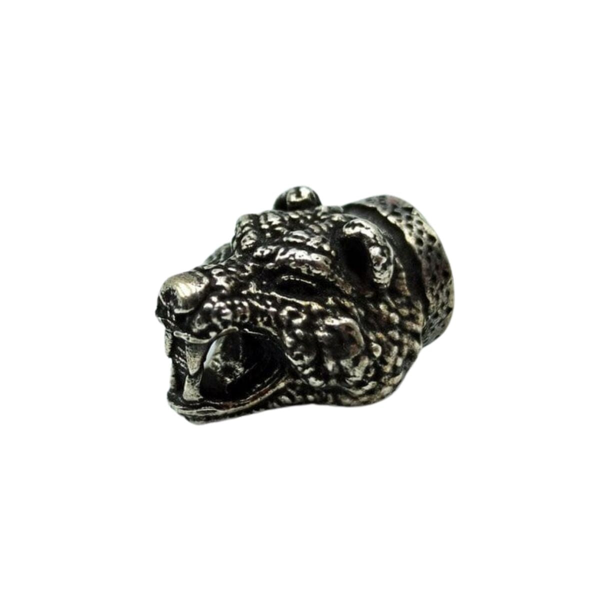 Viking bear head necklace clasp from silver