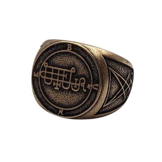 Bune sigil ring from bronze 6 US Bronze with patina 