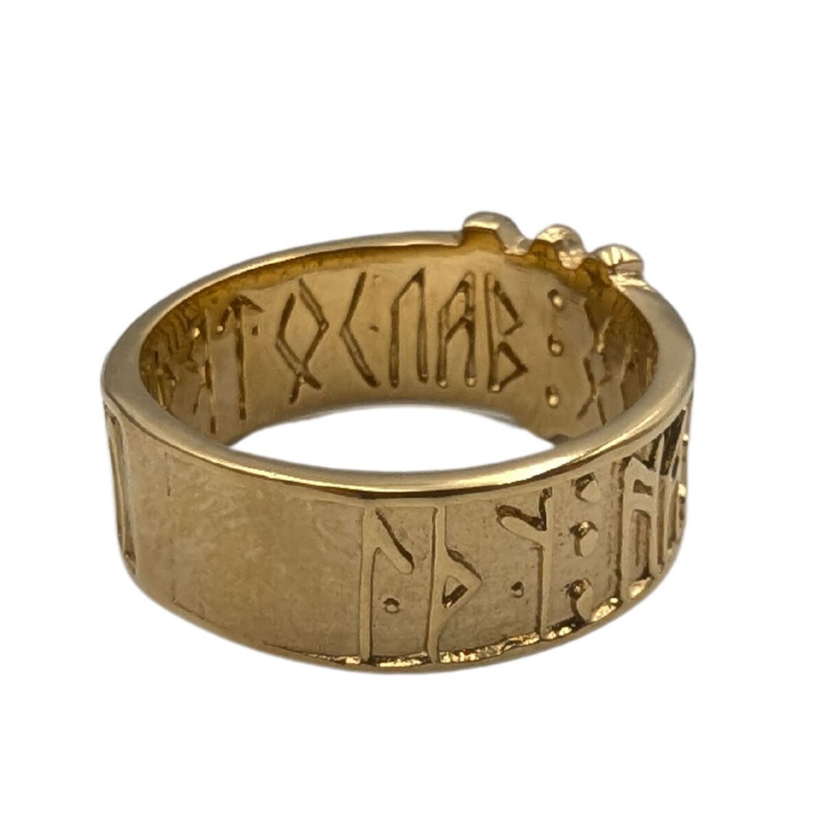 Slavic ethnic mens bronze ring “іду на Ви”