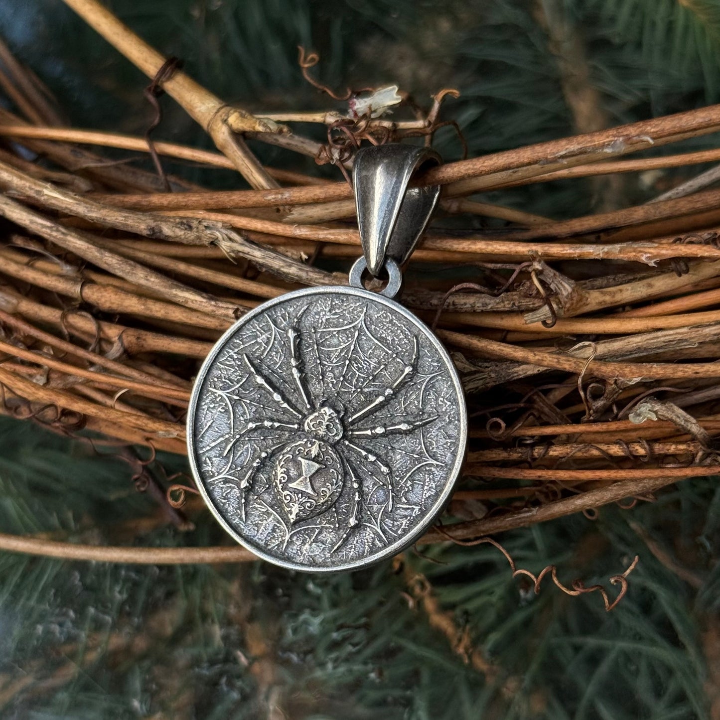 Black Widow Spider Pendant