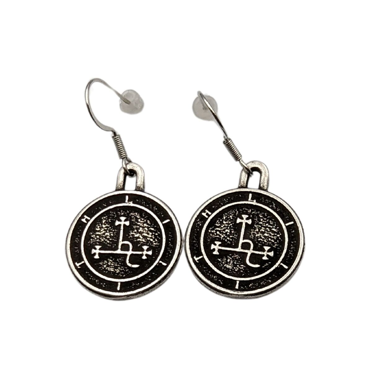 Lilith sigil bronze earrings Silver plating  