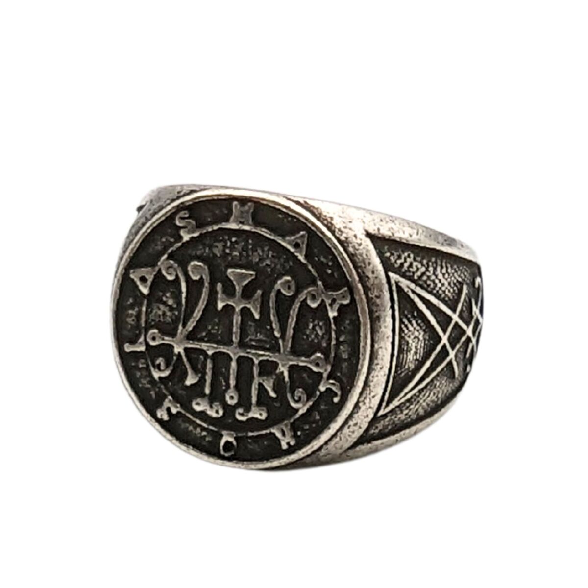 Marchosias sigil ring from bronze 6 US Silver plating 