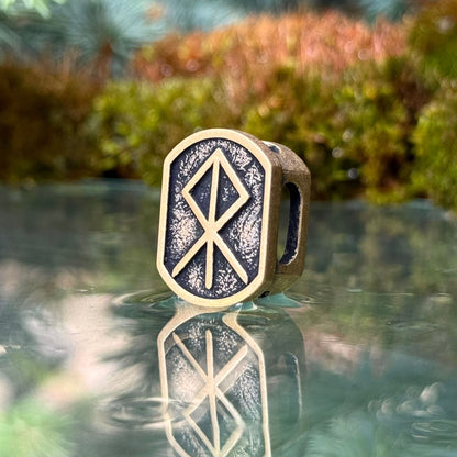 Bind rune paracord oval bead