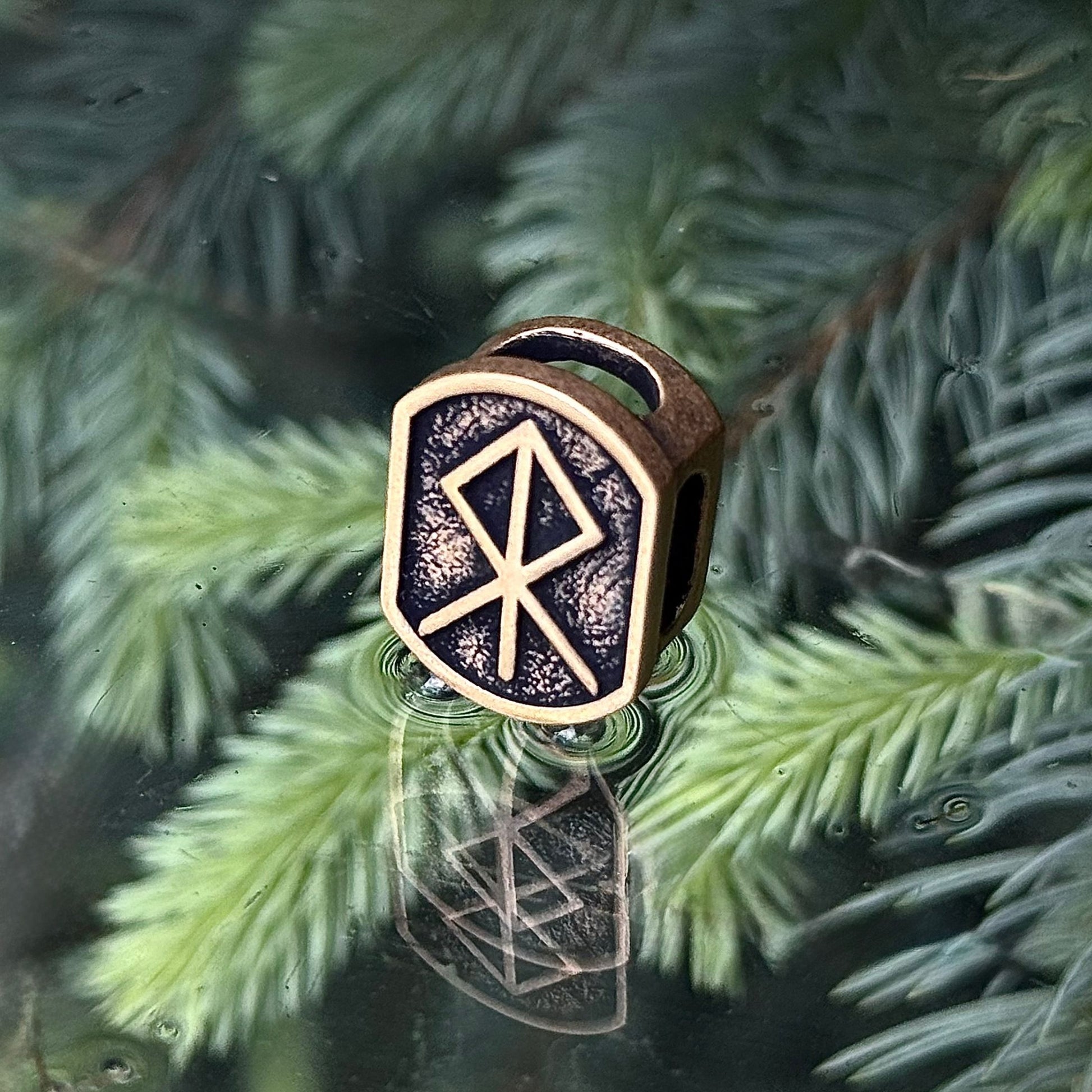 Bind rune paracord oval bead
