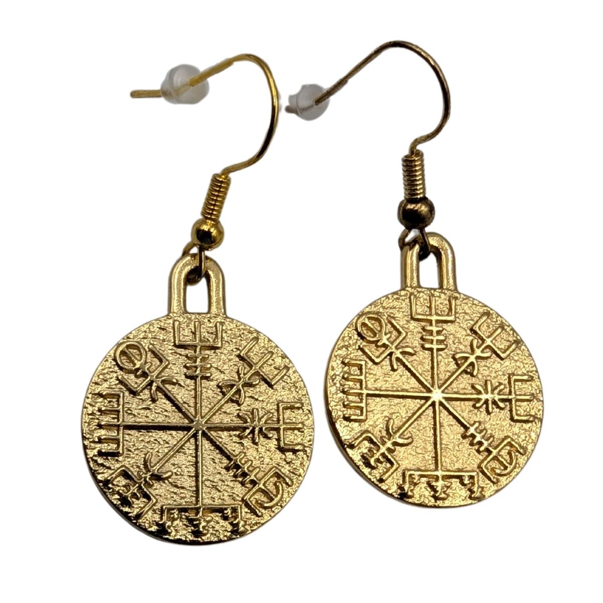 Vegvisir bronze earrings