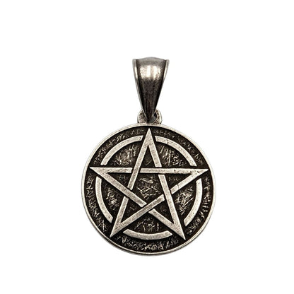 Pentagram bronze pendant Silver plating Only pendant 