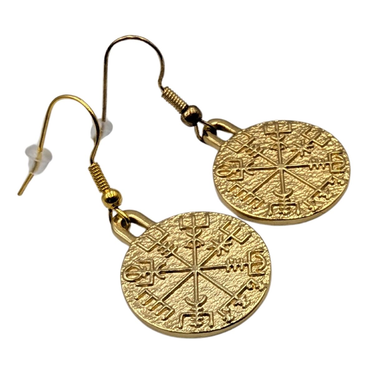 Vegvisir bronze earrings