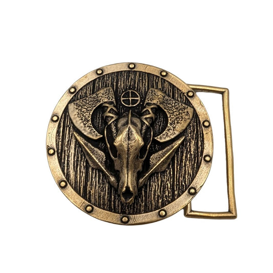 Wolf Skull Viking belt buckle from bronze   