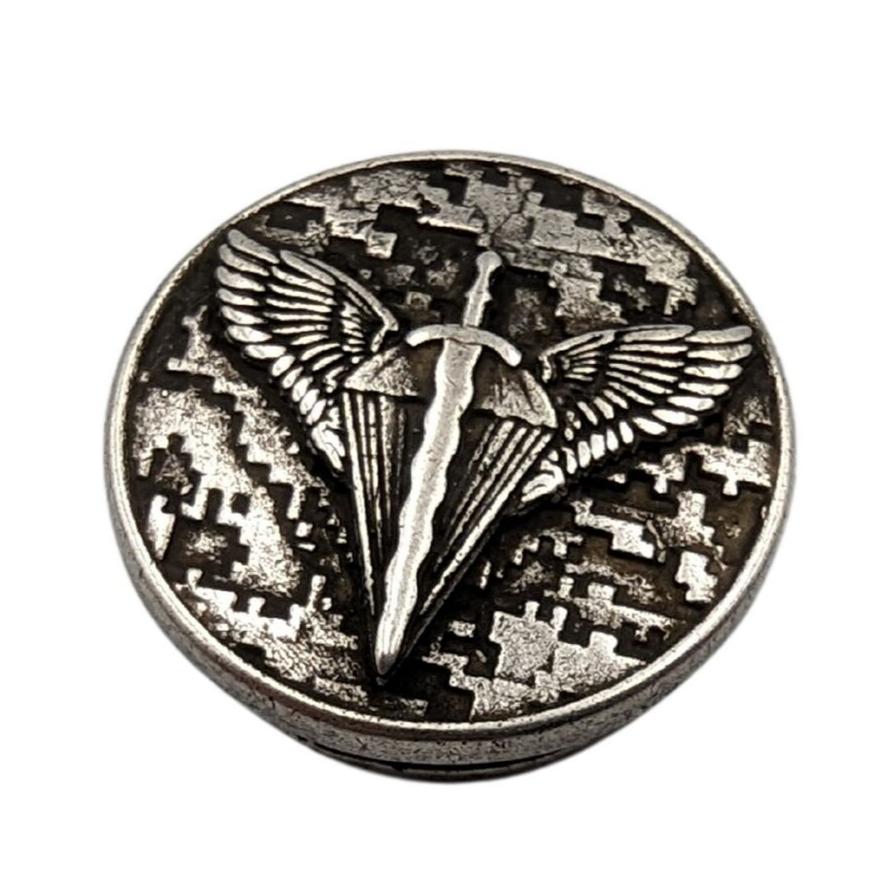 Ukrainian Air Forces paracord bead Silver plated  