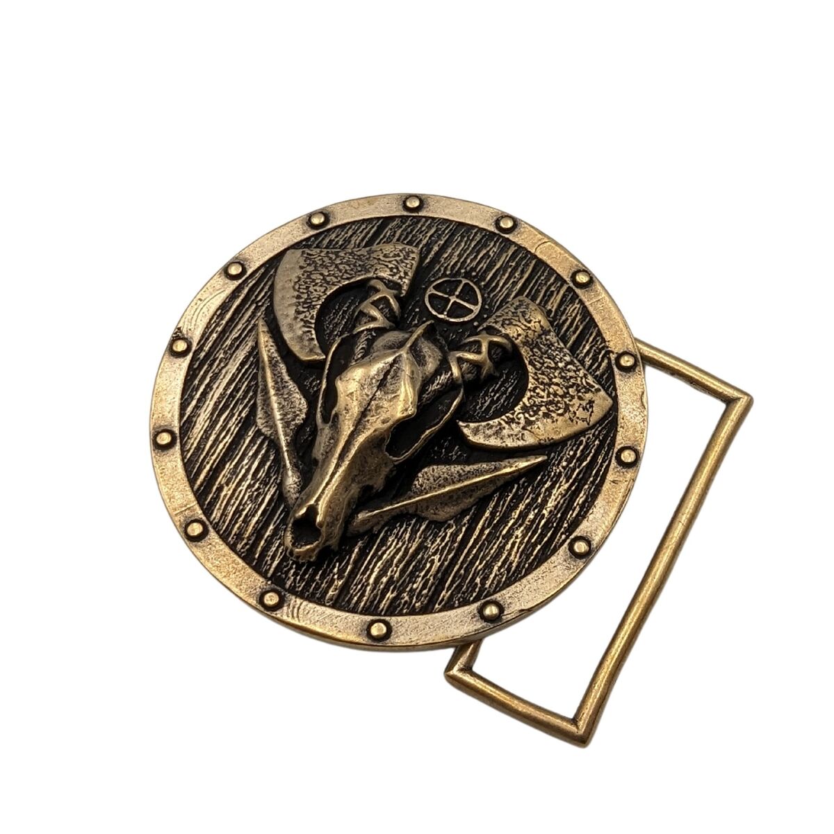 Wolf Skull Viking belt buckle from bronze   