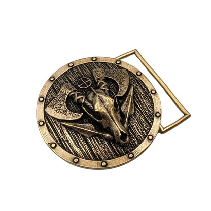 Wolf Skull Viking belt buckle from bronze   