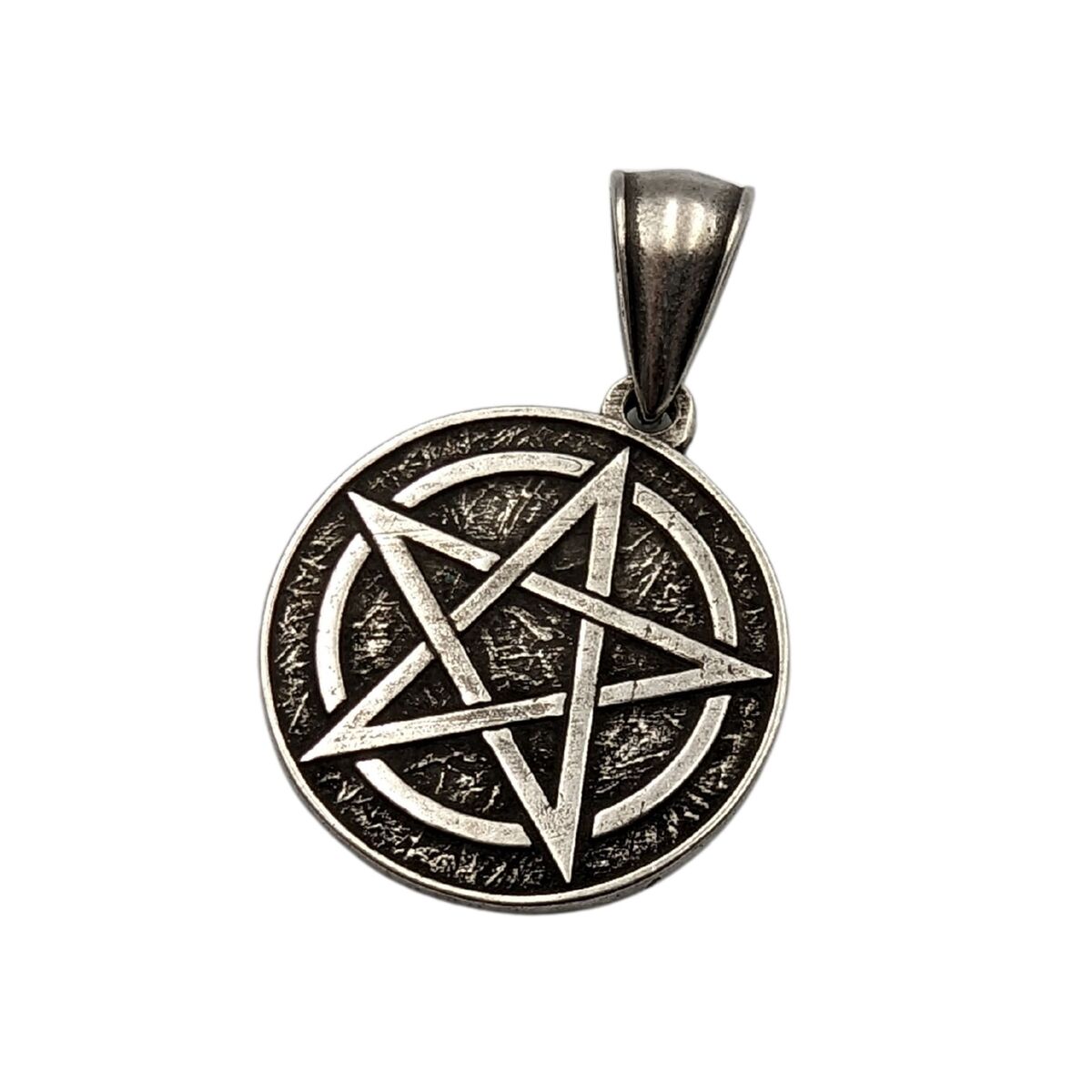 Pentagram bronze pendant   