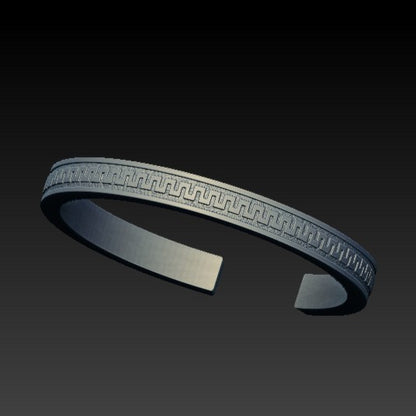 Greek cuff bracelet Silver 925 v2
