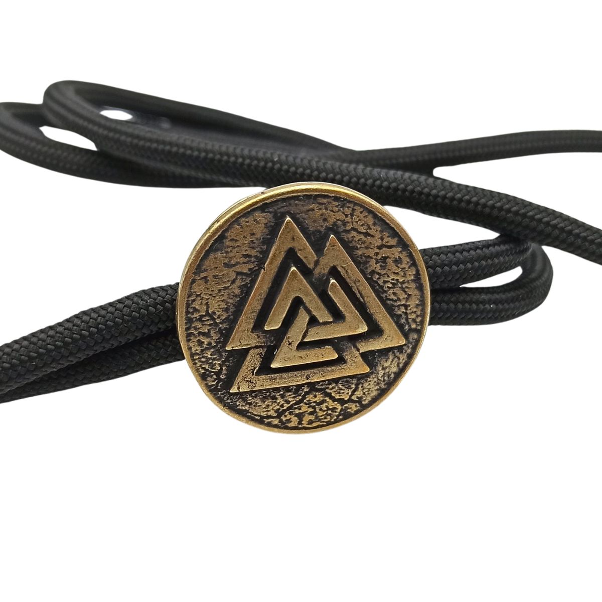 Valknut round paracord bead   